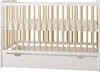 ZEE LUMI Bílá/Přírodní dětská postýlka 120×60 cm 2v1 se Náhled obrázku produktu 4