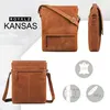 ROYALZ Herren Umhängetasche Leder Schultertasche "Kansas" Produktbild-Vorschau 2