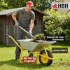 HBH® Schubkarre 85 Liter Garten Farbe gelb Profi Produktbild-Vorschau 1