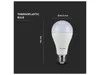 V-TAC LED Leuchtmittel Birnenform A65 15W = 100W E27 matt Produktbild-Vorschau 6