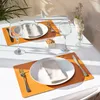 4er Set Platzsets - Abwaschbar - Lederlook - Kunstleder - Produktbild-Vorschau 4