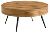 Table basse ronde de 70 cm, aspect bois, MDF, pieds en Voir les images du produit 2