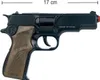 Polizei Pistole 17 cm schwarz braun 8 Schuss Spielzeug-Revolver Kostüm-Zubehör Kinder-Spielzeug Polizist Police Podgląd zdjęcia produktu