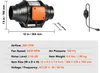 Wentylator rurowy SucceBuy, 102 mm, 129,7 CFM, zmienna Podgląd zdjęcia produktu 7