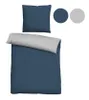 Mikrofaser-Wendebettwäsche - Blau - Silberfarben - 155 x Produktbild-Vorschau 9
