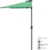 A green half-umbrella on a black pole against a white background, with product specifications shown on the right. Anteprima dell’immagine prodotto