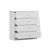A white dresser with four drawers, each with a small pink knob, is shown against a white background. Náhľad obrázku produktu