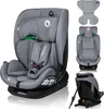 A collage of images showing a gray car seat from different angles, including a close-up of the headrest and a separate image of the seat with an insert. Náhled obrázku produktu