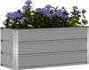 vidaXL Fioriera grigio chiaro 100 x 40 x 45 cm in acciaio Anteprima dell’immagine prodotto 3