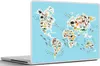 MuchoWow® Laptop Aufkleber Sticker Cover Weltkarte - Kinder Produktbild-Vorschau 6