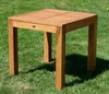AS-S Wuchtiger echt TEAK Bigfuss Design Gartentisch 80x80 Produktbild-Vorschau 5