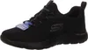 A black Skechers sneaker is shown from the side on a white background. Produktbild-Vorschau