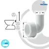 tecuro WC-Spülrohrverbinder - Winkelform - Ø 55/28 Produktbild-Vorschau 3