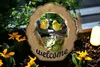 Solar Gartenfigur Welcome Baumstamm mit Vögeln Schild Figur Produktbild-Vorschau 3