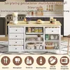 okwish Isola da cucina Mobile da cucina con 5 cassetti e 2 Anteprima dell’immagine prodotto 4