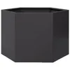 vidaXL Pflanzkübel Schwarz Sechseckig 69x60x45 Stahl Produktbild-Vorschau 1