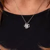Halskette mit 14K Weißgold und Zirkonia-Kristallen LINA - Produktbild-Vorschau 7