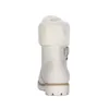A white boot with fur trim is shown from the back against a white background. Produktbild-Vorschau