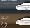 MeLiTec Deckenleuchte mit Ventilator, dimmbar, Produktbild-Vorschau 6