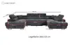 KSHOMECONCEPT Wohnlandschaft GUSTAW U mit Schlaffunktion Produktbild-Vorschau 10