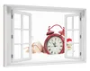 Wallario Wandbild mit Fenster-Illusion: Wecker mit Produktbild-Vorschau 2