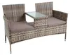 Polyrattan Gartenbank Sitzbank 2-Sitzer Gartenmöbel Produktbild-Vorschau 1