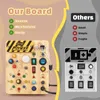 Montessori Busy Board aus Holz, LED Schalterspielzeug, Produktbild-Vorschau 4