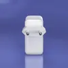 A white power adapter with two prongs is shown against a purple background. Podgląd zdjęcia produktu
