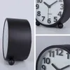 Lautloser analoger Wecker, schwarzes Metallgehäuse mit Produktbild-Vorschau 2