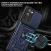 A close-up of a blue and black phone case with a ring holder, shown attached to a magnetic car mount. Produktbild-Vorschau