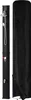 A black outdoor shower and its cover on a white background. Produktbild-Vorschau