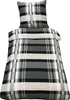 A plaid patterned duvet cover and pillowcase set. Produktbild-Vorschau