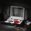 Szkatułka na Zegarki 10 Przegródek Elegancka Czarna Podgląd zdjęcia produktu 6