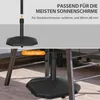 Stojak na parasol Outsunny, 18 kg, do ogrodu, z możliwością Podgląd zdjęcia produktu 4