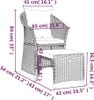 2-tlg. Garten-Lounge-Set mit Kissen Braun Poly Rattan Produktbild-Vorschau 9