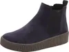 A single blue Chelsea boot with a thick sole is shown against a white background. Voir les images du produit