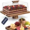 WELLHAUS Kuchenplatte Akazienholz mit Haube 40x31 cm Produktbild-Vorschau 1