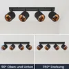 ZMH Deckenleuchte 4 Flammig Deckenlampe Schwarz, Produktbild-Vorschau 2