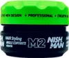 A close-up studio shot of a Nishman M2 Matte Keratin Styling Clay hair pomade. Náhled obrázku produktu