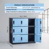 SucceBuy Metal Employee Locker, 9-türiger schwarzer Schrank Produktbild-Vorschau 7