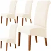 Stuhlhussen XL Creme Jacquard 4er Pack - Stretch Bezug - Produktbild-Vorschau 1