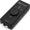 A black audio interface device is shown from a slightly elevated angle against a white background. Produktbild-Vorschau