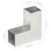 vidaXL Connettore per pali a L Metallo zincato 71 x 71 mm Anteprima dell’immagine prodotto 5