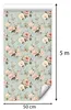 Selbstklebende Tapete Möbelfolie Blumen Vintage Blau Rosa Produktbild-Vorschau 4