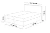 MYSEN Boxspringbett 140x200 Sona mit Bonell-Matratze Produktbild-Vorschau 3