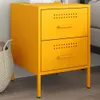Nachttisch Senfgelb 36x39x50,5 cm Stahl Produktbild-Vorschau 2