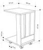 A technical drawing of a side table with dimensions indicated. Produktbild-Vorschau