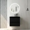 Waschtisch mit Unterschrank 60cm BOKAV Badmöbel Set Schwarz Produktbild-Vorschau 2
