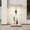 2-poziomowa gablota ze szkła hartowanego z drzwiami, białą Podgląd zdjęcia produktu 4