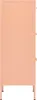 A tall, narrow, pink metal cabinet with a simple design, shown from the side. Produktbild-Vorschau